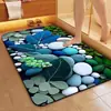 Tapete de banheiro com padrão de pedras 3D, absorvente e de secagem rápida, antiderrapante, para uso doméstico, tapete de terra de diatomáceas, disponível para dropshipping