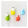 Hub de gancho con forma de pulgar, organizador de cables de datos creativo y lindo, gancho adhesivo sin marcas, sin taladro