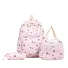Nova Mochila Escolar com Estampa de Dachshund, Conjunto de Três Peças para Alunos do Ensino Fundamental, Médio e Superior para Reduzir o Peso, Mochila de Viagem de Grande Capacidade