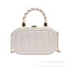 Bolsa de comércio exterior transfronteiriça feminina, bolsa listrada de outono e inverno 2023, bolsa transversal de corrente simples, bolsa feminina