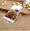 Bolsa de Embalaje para Galletas con Fondo Blanco Transparente, Pastelería de Copo de Nieve Pastel de Luna, Bolsa para Pastelería de Yema de Huevo, Pastel Flor de Dátil de Leche Bolsa de Boca Plana Sellada a Máquina
