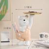 Bolso urso chave de entrada armazenamento decoração creme estilo sala de estar bandeja rack de armazenamento movendo nova casa casa aquecimento presente