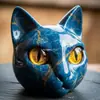 Amazon Transfronterizo Escultura de Piedra de Gato de Lujo Escultura de Piedra de Gato de Lujo Adorno de Resina de Gato Xiyin