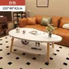 Mesa de Centro para Sala de Estar, Adecuada para Apartamentos Pequeños, Estilo Moderno Simple, Alquiler de Dormitorio, Mesa Baja, Mesa de Té para Balcón, Mesa Pequeña Simple