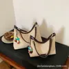 Bolsa de Hombro de Lona Casual de Gran Capacidad para Mujer, Diseño de Nicho de Verano Versátil, Nueva 2026, Tendencia