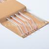 Pajitas de Vidrio Flexibles Coloridas de Moda y Tendencia, Pajitas Transparentes de Vidrio de Alto Borosilicato, Cepillos de Limpieza, Pajitas de Alto Valor