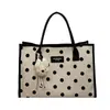 Bolso de Lunares de Moda para Mujer 2026 Nuevo Bolso de Hombro de Gran Capacidad para el Trabajo Bolso Tote de Cubo Casual con Bloques de Color