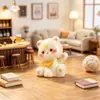 Lindo Gatito 3D de Resina Accesorios DIY Adornos Pequeños Coche Escritorio Llavero Colgante