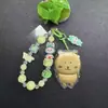Novo Modelo Ouro Puro 999 Chiikawa Usagi Chiikawa Corrente para Celular Chaveiro Pingente de Bolsa Corrente de Contas