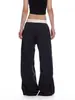 Pantalones Casuales Relajados de Cuadros Estilo Americano para Mujer, Otoño Vintage Sueltos Perezosos Adelgazantes de Pierna Ancha Deportivos Casuales