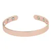 Pulsera magnética transfronteriza de gran oferta, joyería europea y americana, con superficie brillante y imán abierto de oro rosa, ideal para hombres y mujeres.
