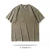 Camiseta Retrô de Algodão Puro com Manga Curta e Ombro Caído, Peso Pesado 230g, Lavagem Flocos de Neve Vintage, Estilo Europeu e Americano Transfronteiriço, Logo Personalizado