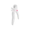 Tijeras de una palabra para arte de uñas Tijeras de uñas en forma de U Tijeras de una palabra estilo francés Armadura de terapia de luz de cristal Herramientas de manicura para extensión de uñas