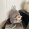 2026 Nova Boneca de Pelúcia Mini Mochila Camurça Retrô Mochila Fofa de Menina Bolsa de Ombro Pequena da Moda
