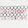 Llavero Colgante de Gema del Tiempo Cinta Rosa Transfronterizo Regalo Pequeño Creativo Anillo de Metal para Llaves