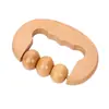 Masajeador de cuerpo completo de madera en stock, masajeador de rodillo manual de madera y juego de golpeteo de meridianos para cuello y piernas
