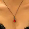 Conjunto de Brincos e Colar com Pingente de Caveira e Gota d'Água para Halloween Estilo Punk Moda Escura Acessórios Personalizados