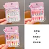 Pegatinas de Uñas Infantiles de Dibujos Animados Kuromi Largas Desmontables Usables Pegatinas de Uñas para Niñas Pegatinas de Arte de Uñas Juguete Pegamento de Gelatina