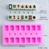 Conjunto de Mahjong de Silicone Molde de Chocolate Pequeno Grande Conjunto de Moldes de Mahjong Conjunto de Acessórios Ferramentas Ferramenta de Despejar Cola Conjunto de Ferramentas de Moagem