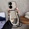 Aplicable a huawei pocket2 anillo de dibujos animados cuero creativo huawei P50 pocket pantalla plegable funda para teléfono móvil