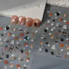 Nail Art Factory Gato Preto Fantasma Adesivos de Unha de Halloween Fofos Flor Bronzeada Gato na Janela Abóbora Adesivos de Unha
