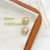 Cobre galvanizado com ouro real preservador de cor incrustado com zircônia cúbica gota óleo peônia contas redondas vazadas contas espaçadoras pulseira de corda de mão DIY acessórios de contas soltas