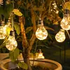 1 Peça Luz Solar de Jardim 5M de Comprimento com 10 Lâmpadas LED Simuladas Dimerizável 8 Modos para Jardim Quintal Cerca Reunião de Família