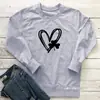 Ebay Sitio Independiente de Comercio Exterior Estampado de Trébol en Forma de Corazón Sudadera Holgada de Moda Cuello Redondo Manga Larga