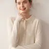 Jaqueta Feminina Outono e Inverno Estilo Coreano Gola Polo Cor Sólida Cardigan de Malha Cashmere Solto Emagrecedor Camisa Quente Clássica