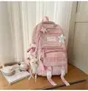 Mochilas de estilo coreano, modernas y estéticamente agradables para estudiantes de secundaria y preparatoria, con múltiples compartimentos, un diseño ligero y gran capacidad