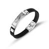 Pulseras de Acero Inoxidable para Hombre de Venta Caliente Transfronteriza, Pulseras de Silicona Personalizadas de Moda, Pulseras que No se Desvanecen, Venta al por Mayor de Joyería