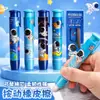 Borrador de astronauta con goma de borrar reemplazable, borrador limpio tipo pluma para tareas escolares y corrección de lápiz, pequeño regalo