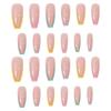 Nuevo Parche de Uñas Arcoíris Desmontable Portátil Estilo Francés Cyber Celebridad Arte de Uñas Terminado Uña Postiza Uña Larga