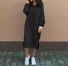 Cross-Border 2025 Amazon Roupas Femininas Estilo Europeu e Americano Moda Simples Streetwear Moletom Longo com Bolsos e Cordão para Mulheres