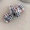 Pinza de Plátano Cuadros Clásicos Retro Estilo Británico para Mujer 2025 Nuevo Elegante Pinza Vertical Cola de Caballo Alta Cabeza Redonda Parte Posterior de la Cabeza