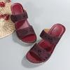 Comercio Exterior Nuevos 2023 Sandalias de Flores Zapatos de Mujer Costura de Coche Casual Vacaciones Playa Cuña Cómodas Talla Grande Comercio Exterior Europa y América