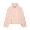 Jaqueta de outono para mulheres, estilo europeu e americano, para comércio exterior, nova moda, versátil, cor sólida, estilo aviador, gola alta, manga longa