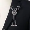 Broche de Flor Hueca con Borla Larga de Venta Caliente Transfronteriza Estilo Exótico Broche de Campana Clip Multifuncional para Bufanda