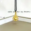 Colgante de Calabaza Sutra del Corazón de Diamante con Alta Retención de Color Mismo Estilo que la Tienda de Oro Cobre Plano Chapado en Oro 24K Calabaza Joyería Hecha a Mano DIY