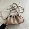 Bolsa de Ombro Plissada Tendência Verão 2026 Versão Coreana Estilo Preguiçoso Leve Bolsa Saco de Axila Grande Capacidade Bolsa Transversal