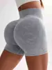 Pantalones Cortos de Fitness Sin Costuras Europeos y Americanos para Mujer, Pantalones de Yoga Ajustados de Cadera de Durazno, Cintura Alta Levanta Glúteos Deportivos de Running de Tres Cuartos
