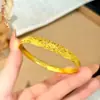 Joias banhadas a ouro Novo estilo chinês esmalte pintado pavão pulseira de abrir Cor duradoura Dragão e fênix luz auspiciosa pulseira versátil de luxo