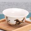 Forno Ru pequena xícara de chá cerâmica jogo de chá kung fu retrô xícara mestre única xícara de chá tigela de chá porcelana branca atacado
