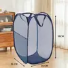 Cesta de Ropa Sucia, Cesta de Lavado Plegable de Malla de Gran Capacidad, Cesta de Almacenamiento para Baño, Artículo Popular de Venta Transfronteriza