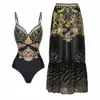 Traje de Baño Conservador Conjunto Europeo y Americano 2025 Cubre Vientre Delgado Vacaciones Playa Aguas Termales Bikini Conjunto Retro Francés