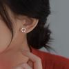 Pendientes de Aro Mobius Retorcidos de Plata Pura S999 para Mujer, Pendientes Versátiles de Moda de Lujo Ligero de Nicho de Gama Alta Venta al por Mayor