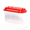 Caja Portátil para Pez Dorado Tortuga Hámster Caja Transparente Multiusos Caja de Plástico Portátil Acuario Tanque para Tortuga Caja para Tortuga de Caja Completa