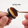 Pincel de Pó para Manicure Estilo Anel Pré-Tratamento Borda Traseira Tipo Fivela de Dedo Cerdas Finas e Macias Ferramenta de Manicure para Remover Pó de Unha