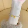 Pulsera de la suerte Flor de durazno para mujer, Verano Lujo ligero Exquisita Pulsera de amistad, Estilo Ins Diseño de nicho Moderna Regalo para pareja