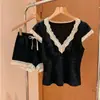 Conjunto de pijama camisola de lunares retro para mujer, con copas incorporadas en el pecho, nuevo estilo de verano, talla grande, con ribete de encaje y shorts, perfecto para ropa de estar en casa